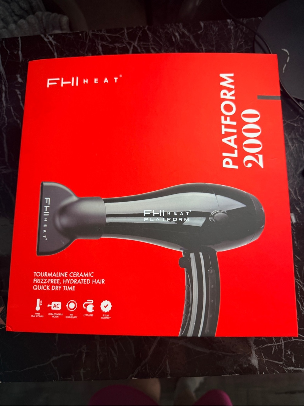 FHI Heat Platform 2000 Black Hair Dryer - Tourmaline Ceramic